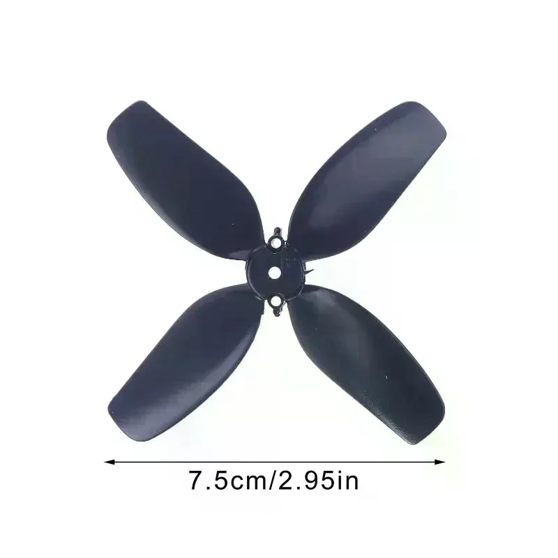 Hélices Drone FPV 7,5cm Noir Lot de 4 - Course RC Quadricoptère