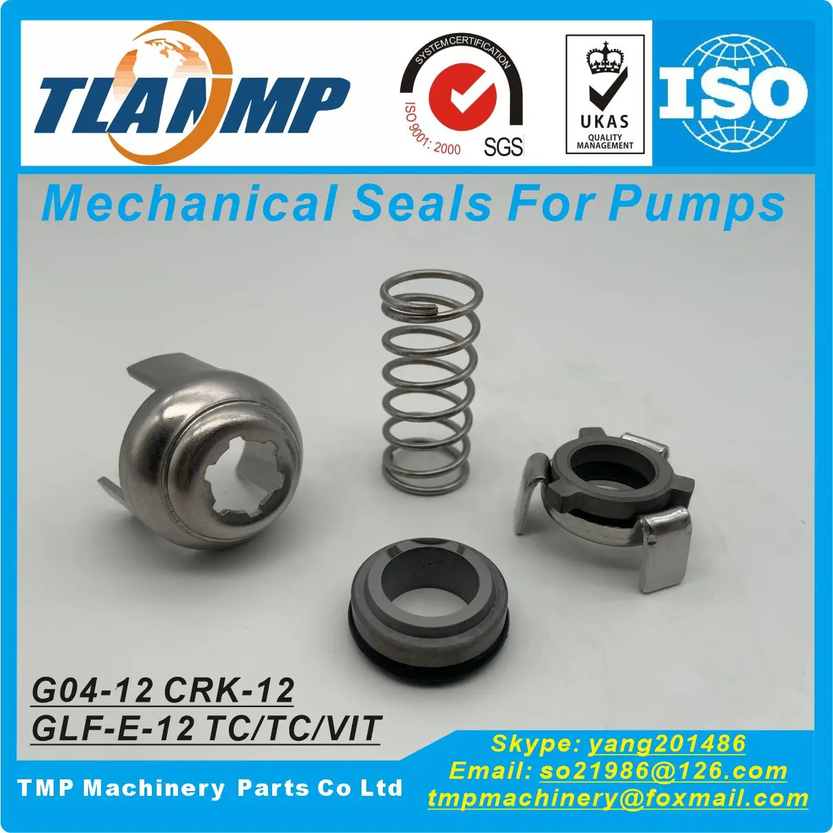 G04-12 , GLF-E-12 , CRK-12 TLANMP Mechanical Seals For Shaft Size 12mm Pump (CRK2,CRK4) CRK2/4AUUV