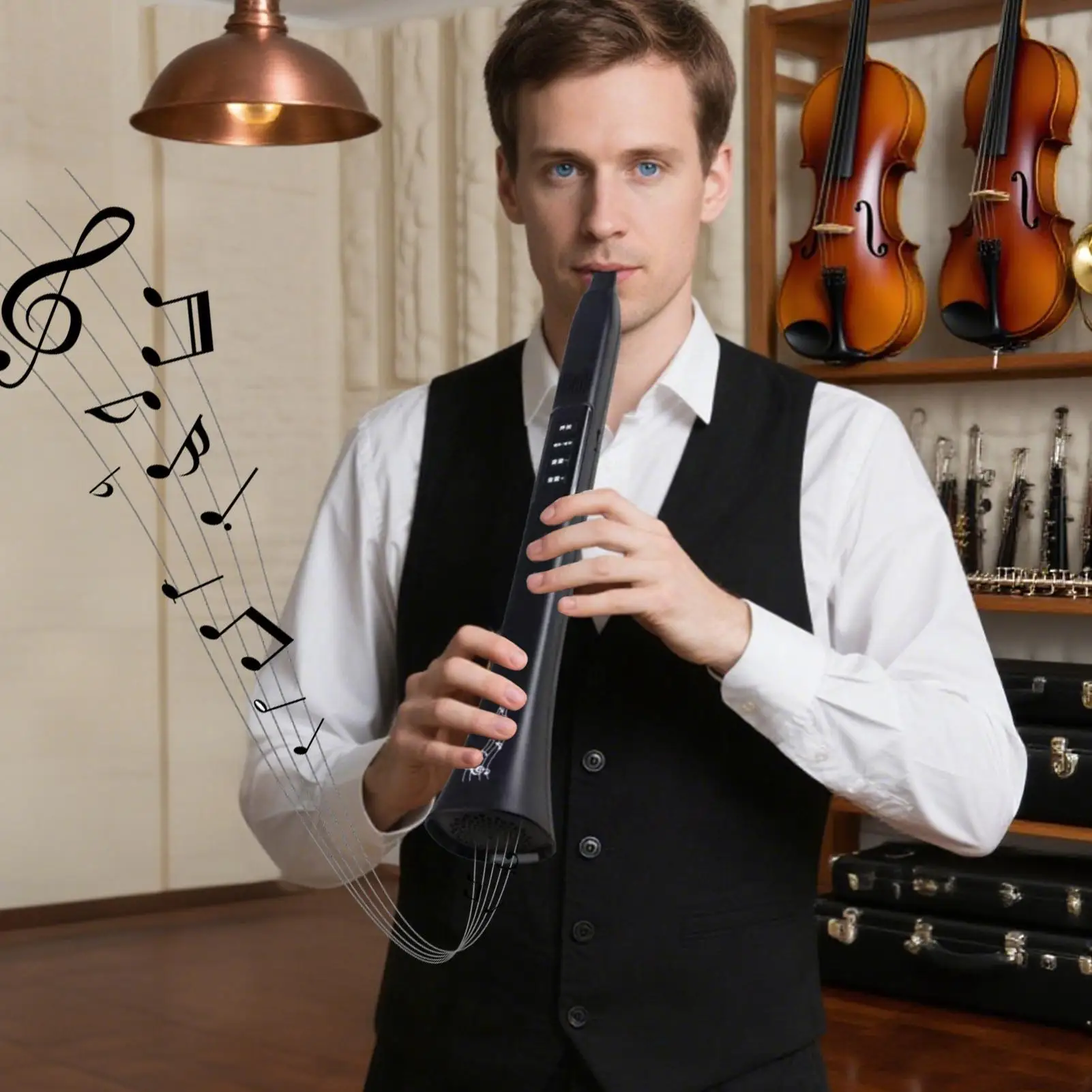 Digital Wind Instrument Electronic Saxophone With Built-in Speaker Wireless Connectivity Music Equipment For Performances