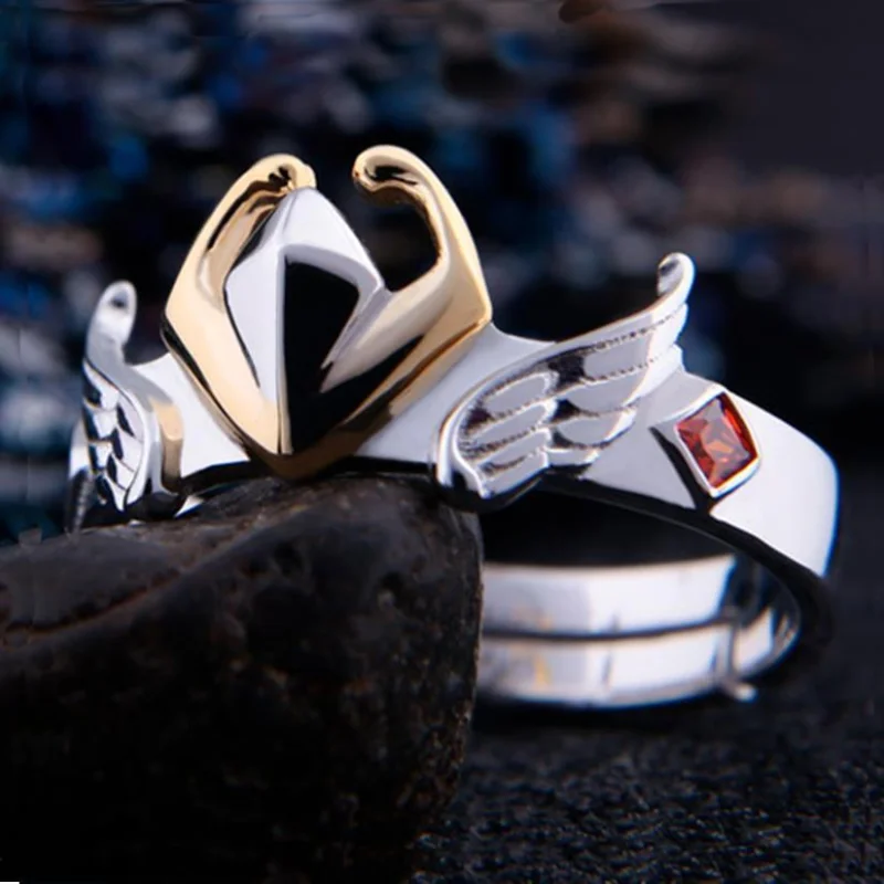 Anello Da Donna Saint Seiya Rings Man Tenma Jewellery Pegasus Accessori Coppie Cute Silver Color Metal Fashion Anime Jewelry Gifts