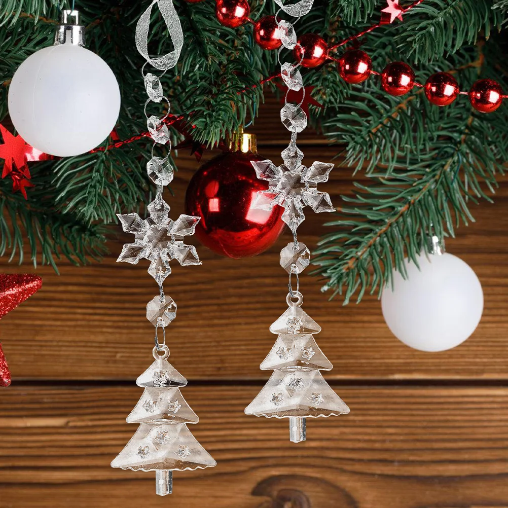 

Acrylic Snowflake Simulation Ice Pendants Christmas Tree Hanging Ornament New Year Decorations Navidad
