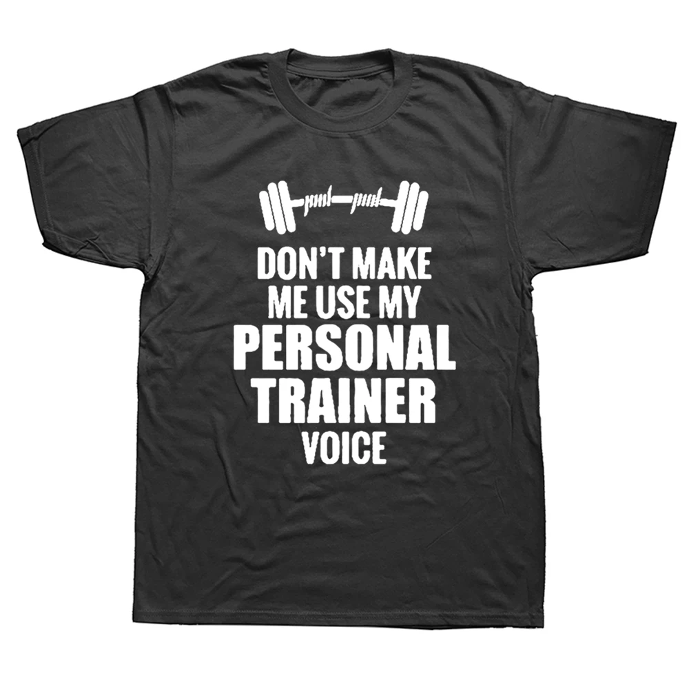 

Novelty Personal Trainer Voice T-Shirt Mens Short Sleeves Streetwear Hip Hop Printed T Shirts Top Tees