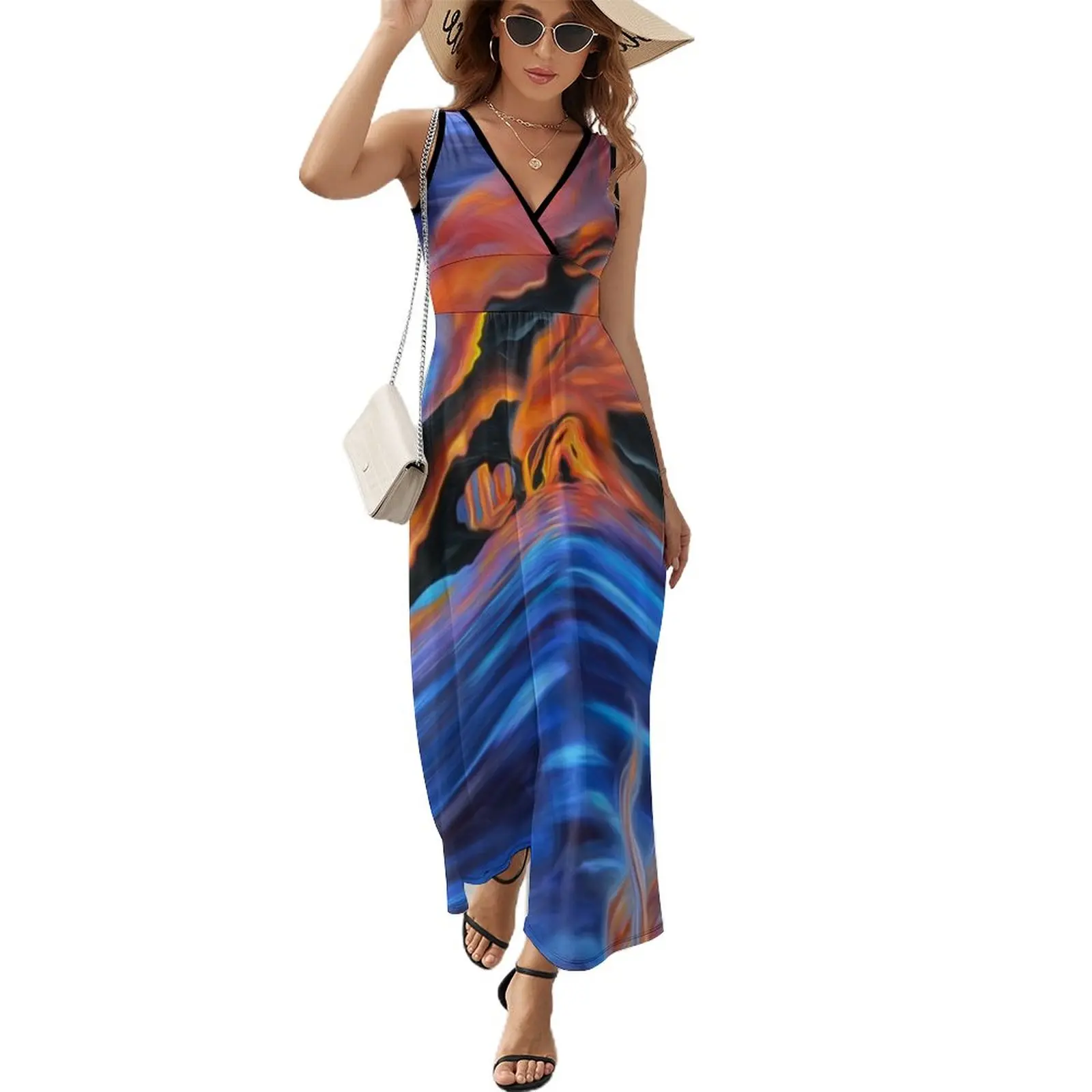 

The Dance of Pele & Kanaloa Sleeveless Dress Female clothing Womens dresses