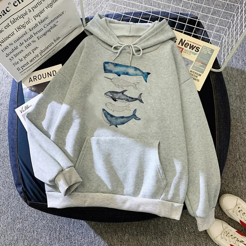 

Whales hoodies women harajuku streetwear Pullover women graphic pulls