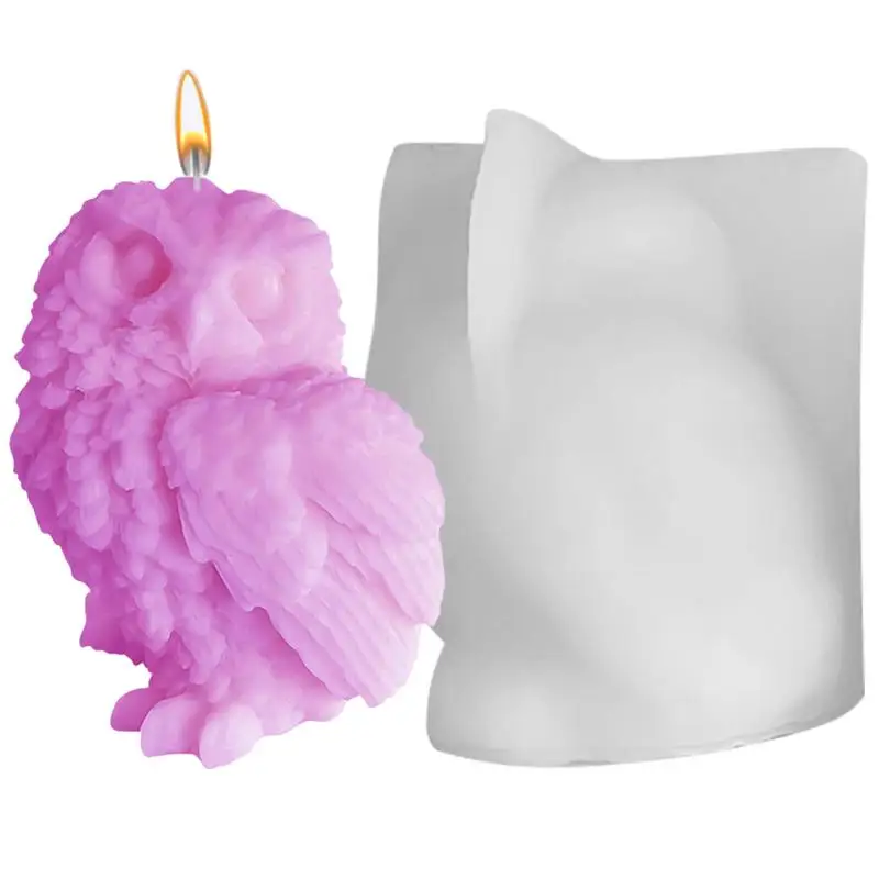 

Owl Candle Mold Heat Resistant Silicone Candle Making Molds creative cute owl shape Candle Mold DIY Crafts Supplies home decor