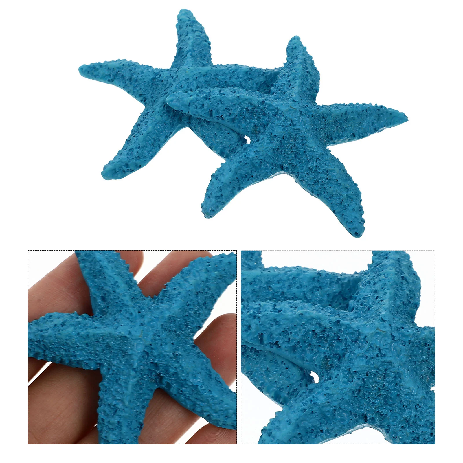 

2 Pcs Model Five Finger Starfish Seaside Desktop Accessories Decorations for Home Resin Decorative Ornament