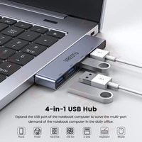 USB to 4 USB 2.0 3.0 5G HUB Multi Port OTG Expansion 4 in 1 Right Side USB Dock Station for PC Laptop Notebook Computer PC Data 2