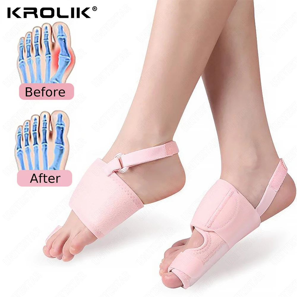 

Toe Separator Hallux Valgus Splint Pedicure Tool Bunion Corrector Feet Care Bone Thumb Straightener Pedicure Orthosis 1pair/2pcs