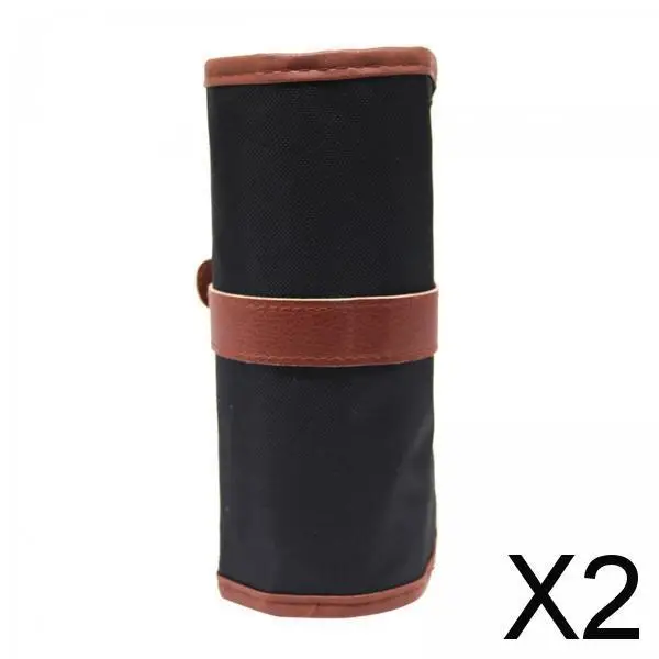 2-4pack Colored Pencil Roll up Case Canvas Pencil Wrap Case 24 Slots 35cmx20cm