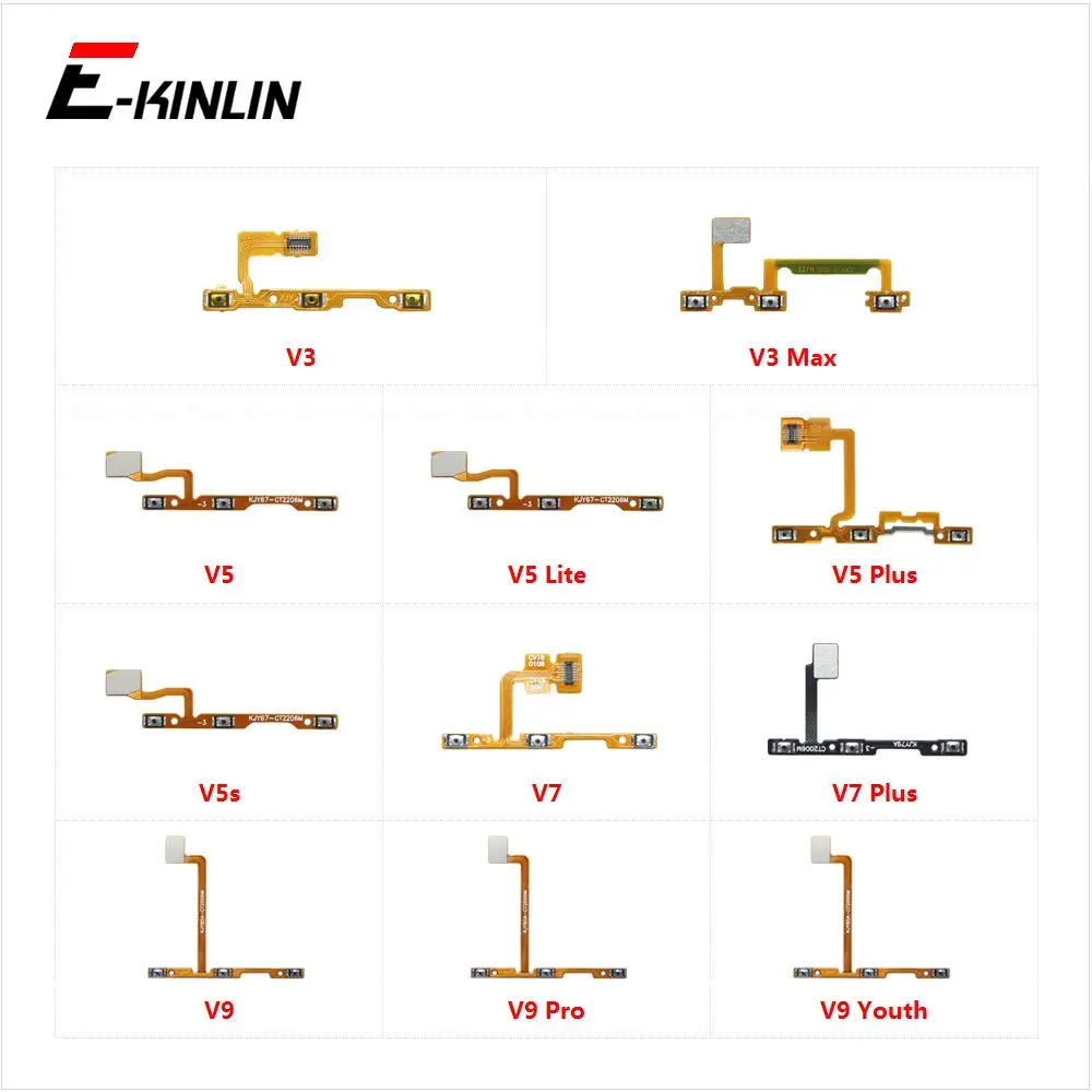 

Power ON OFF Mute Switch Control Key Volume Button Flex Cable For Vivo V9 Youth Pro V7 V5s V5 Plus Lite V3 Max Repair Parts