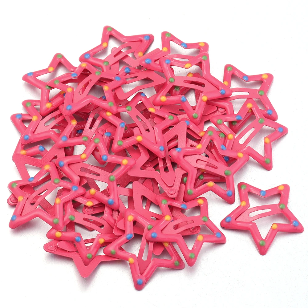 30 teile/los Bunte Sterne Y2K BB Haar Clips Frauen Mädchen Nette Metall Snap Haarnadel Seite Barrettes Für DIY Charme headwear Zubehör – Detail 17