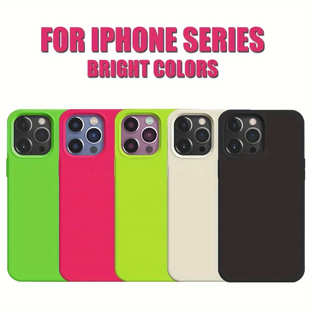 Premium Silicone Protective Case - Durable Solid Color Cover with Fall & Collision Protection