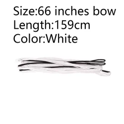 Premium Traditional Recurve Bowstring - 12 - Strand Straight Draw Bow (66 inch White)
