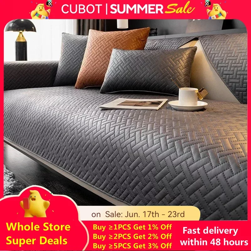 

Water Repellent Sofa Cover Slipcover Non-slip Corner Couch Mat Waterproof Four Season Universal Living Room Washable Sofa Towel