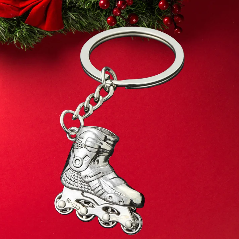 Hot Ice skate Shoes Keychain Pendant Skating Shoes Key Chain Keyring