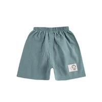 Short d'été en coton et lin de style coréen pour enfants, pantalons courts mignons pour tout-petits, garçons et filles, 1-5 ans 5