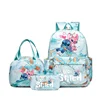 3Pcs Lilo & Stitch Anime Print Backpack Set, With Tote and Pouch, Large Capacity Lightweight And Breathable Outdoor Knapsack 2