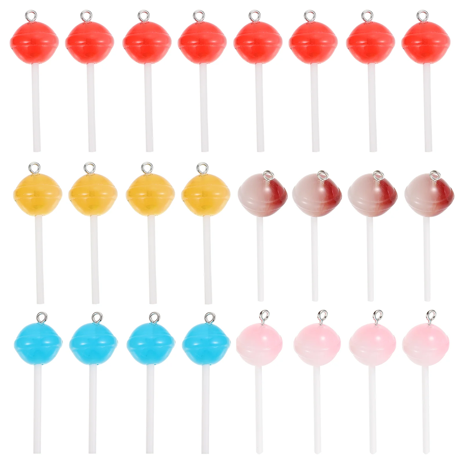 

Mini Lollipop Photography Prop Colorful Lollipop Keychain Pendants Resin Key Ring Hanging Pendant Key Chain 1.5x1.5x4.5cm