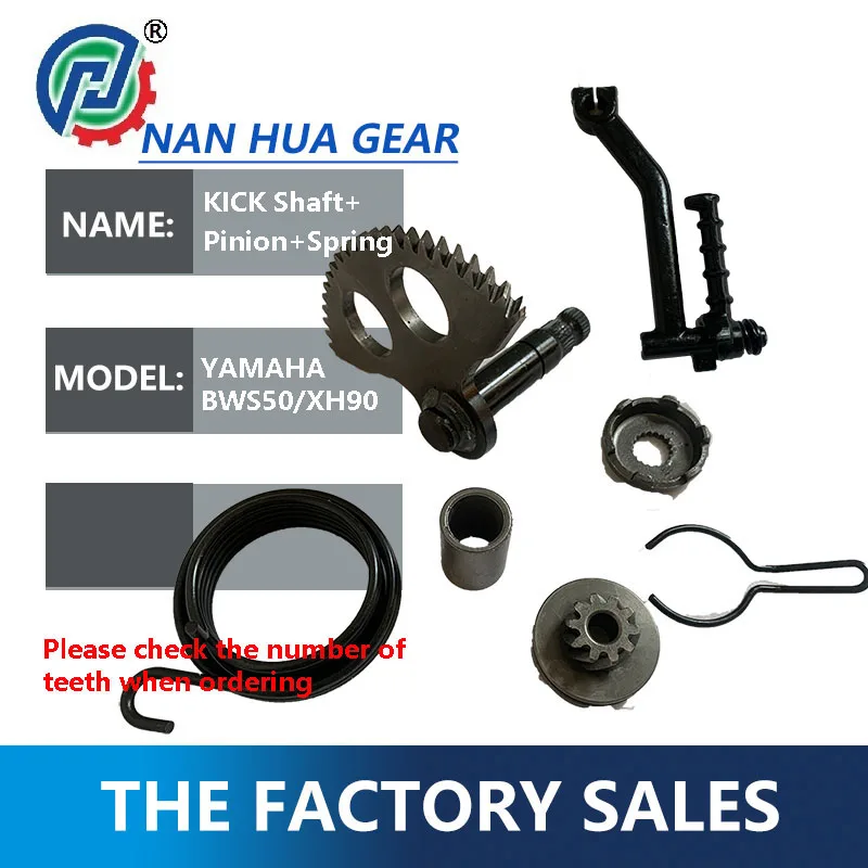 Moto Kick Start Gear Shaft + Pignone + Molla + Leva Yamaha Bws50/Xh90 Axis 50 Aerox R Minarelli
