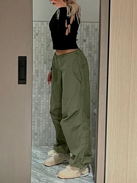 2022 New Oversized Pocket Streetwear Cargo Pants Casual Baggy Wide Leg  Sweatpants Women Retro Couples Hippie Joggers Trousers - AliExpress