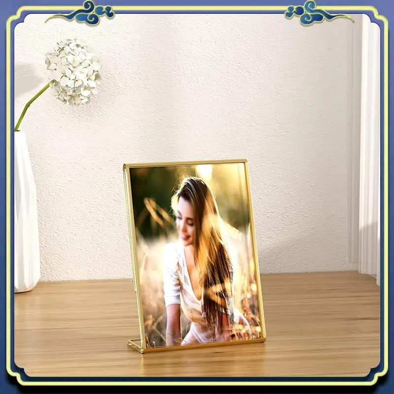 Latest Acrylic Gold Frame, Slanted Back Table Sign Holder For Wedding Table Card Restaurant Signs Photos