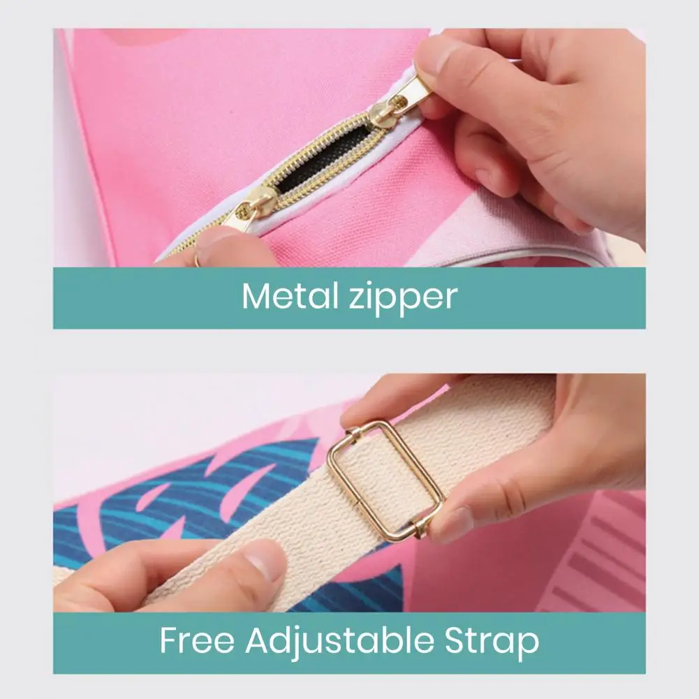 Yoga Mat Storage Bag Double Zipper Exercise Yoga Mat Carry Bag Large Capacity Adjustable Shoulder Strap Yoga Mat Carrier 5