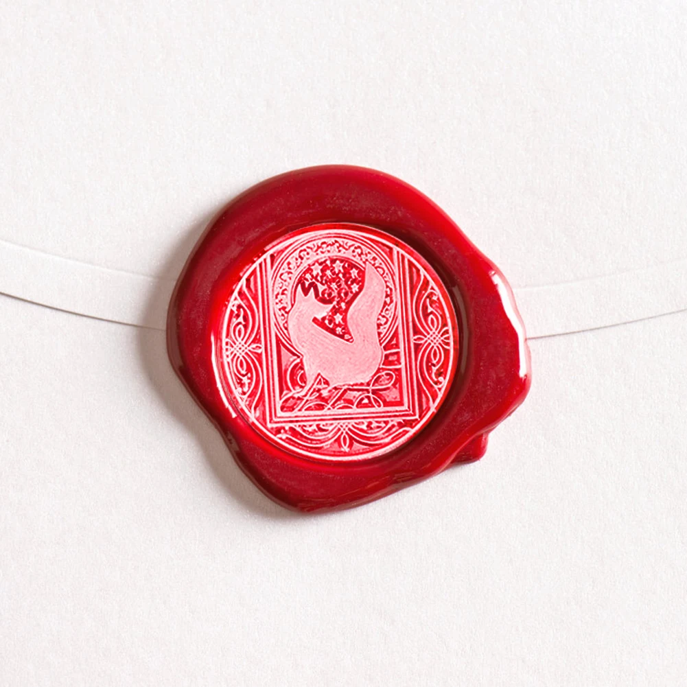 Wax Seal Stamp Animal Pattern Wax Seal Stamp Diameter 3cm Animal Sealing Wooden Handle for Invitations Envelopes Decor