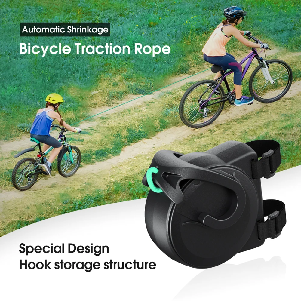 Retractable Bicycle Tow Rope Bicycle Traction Rope Adjustable Bicycle Pull Traction Strap Bike Trailer Rope for Outdoor Cycling
