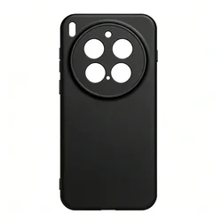 Sleek Black Matte Silicone Soft TPU Case - Slim Protective Bumper Cover for Vivo X300 (Black)