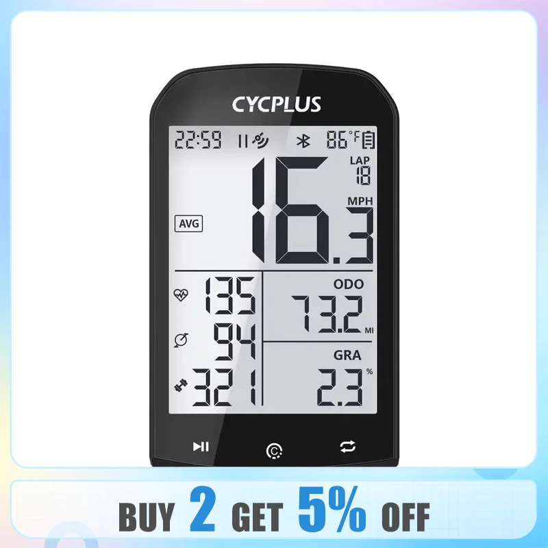 Compteur GPS pour vélo Cycplus M3 ANT+ Bluetooth BLE 5.0