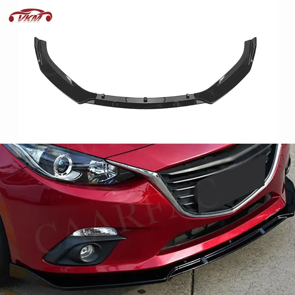 

Car Front Bumper Lip Spoiler Trim Guard Chin Aprons for MAZDA 3 Axela 2014-2019 Lower Body Kit Splitter Cover Car Styling