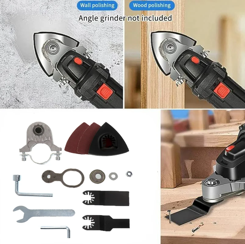 M10/M14 Thread Angle Grinder Conversion Universal Head Adapter for Modification Models Woodworking Polishing Oscillating Tool 6