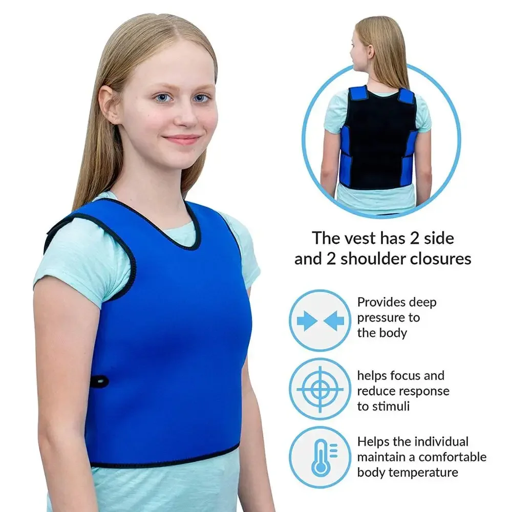 

Sensory Compression Vest Weighted Vest Low-Pressure Comfort Against For Kids Teens Autism Hyperactivity Mood Processing Disorder