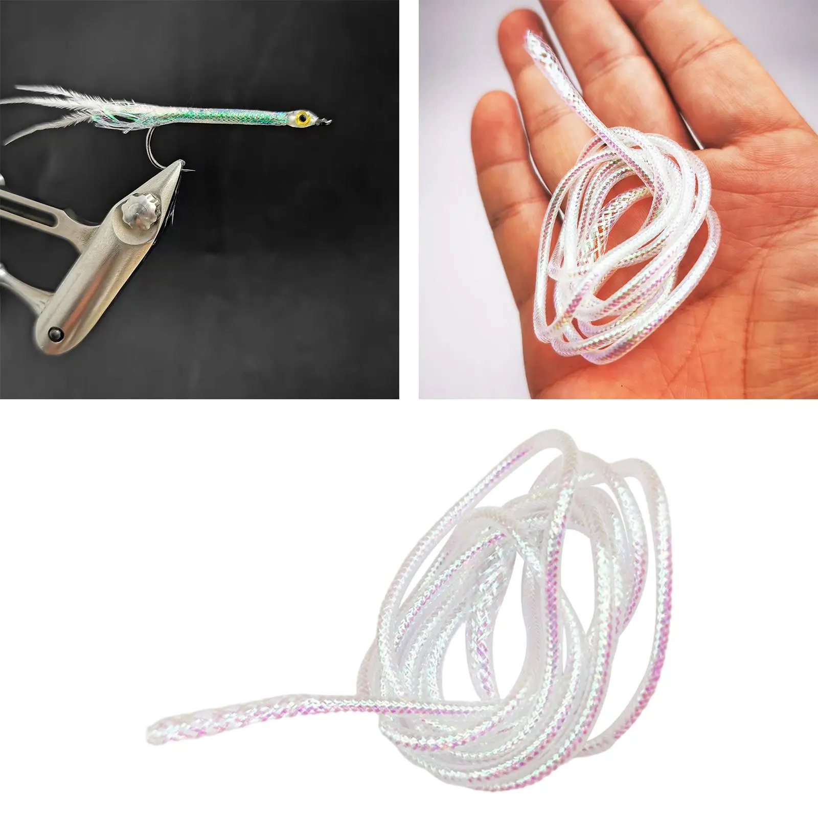 Round Pearl Mylar Braided Tubing Nylon Fly Tying Tool Fishing Materials Mesh for Freshwater Streamers 2mm 4mm 6mm Round Pearl Mylar Braided Tubing Nylon Fly Tying Tool Fishing Materials Mesh for Freshwater Streamers 2mm 4mm 6mm