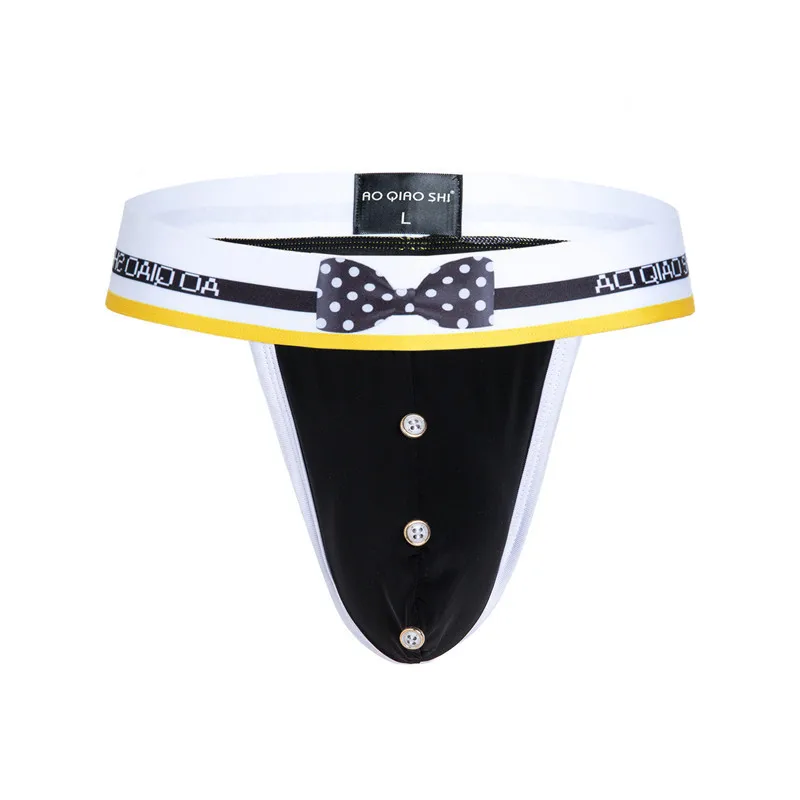 

Сексуальное мягкое Мужское нижнее белье с Т-образным вырезом, милые трусы с бантом, стринги, нижнее белье, мужские трусы, одежда для выступлений