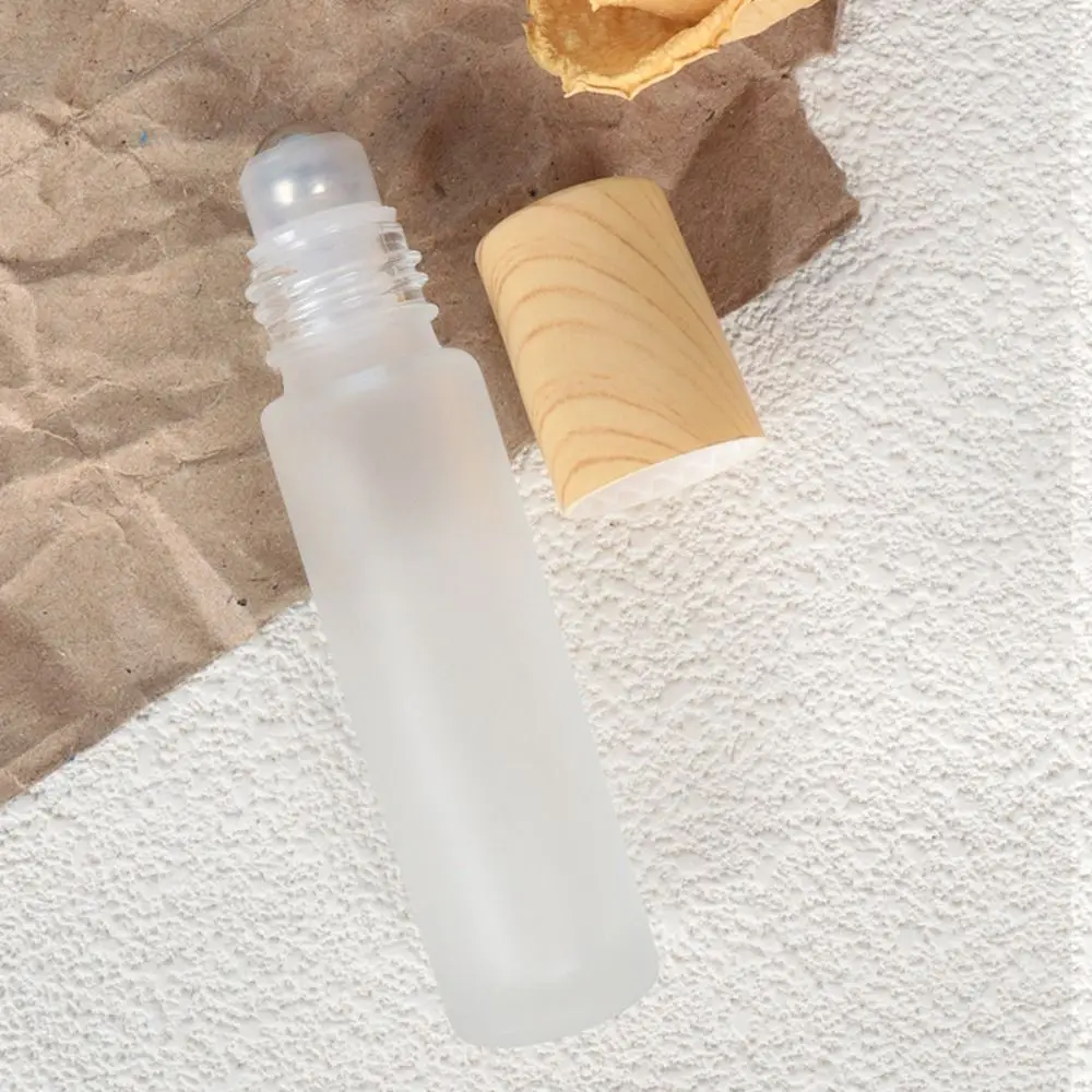 Bottiglia Roll-On Ricaricabile Mini Bottiglie Di Olio Essenziale Di Olio Per Labbra Tappo Di Grano Di Legno Bottiglie Di Profumo Vuote Contenitore Cos
