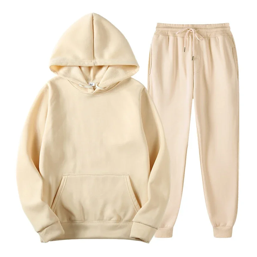 2021 Autumn And Winter Fashion Brand Men Tracksuit New Men's Hoodies + Sweatpants Two Piece Suit Hooded Casual Sets Male Clothes