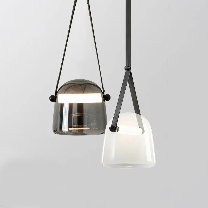 

Modern Glass Chandeliers LED Dining Table Light Nordic Minimalist Designer Bedroom Bedside Chandelier Dining Table Lighting 220V