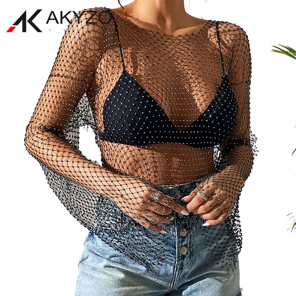 Camiseta Con Diamantes De Imitación - Y2K Wearhouse