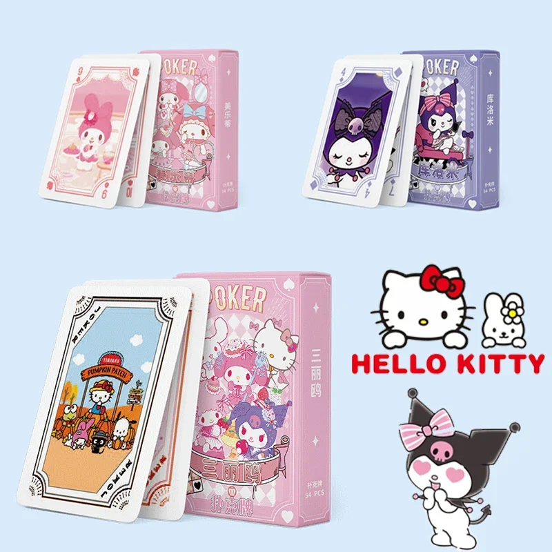 Hello Kitty Carte Da Gioco Plastica Baccarat Texas Hold'Em Carte Da Poker Cartoon Leisure Giochi Da Tavolo Giochi Da Tavolo Interattivi