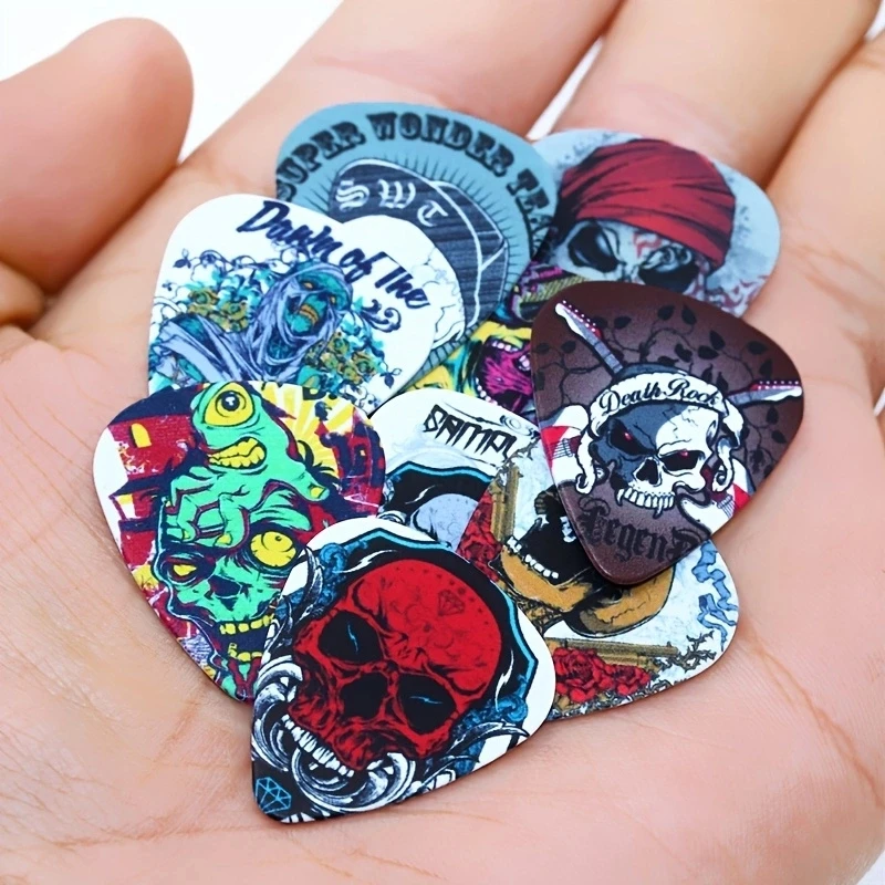 Guitar Picks 0.46/0.71/1.0mm 50pcs guitar paddle Acoustic guitar Picks ukulele Musical instrument accessories cartoon style pick with box