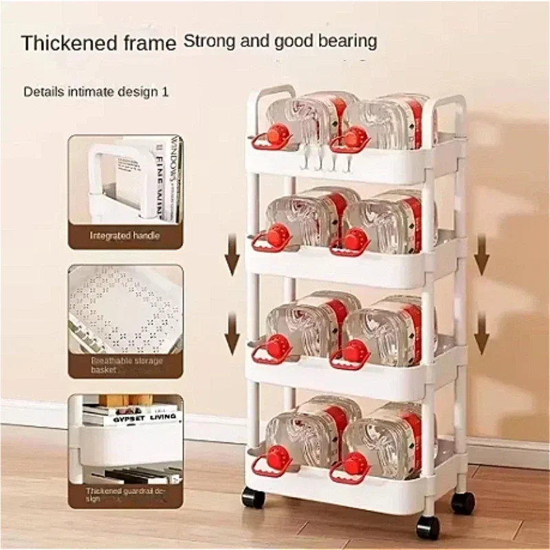 Multi-functional Storage Shelf Kitchen Floor Bedroom Baby Snack Shelf Mobile Bathroom Office storage rack book display stand cube storage organizers corner wall shelves