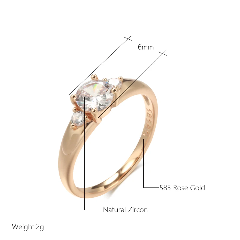 kinel new 585 rose gold bride wedding ring fashion natural zircon crystal rings for women engagement luxury jewelry Kinel New 585 Rose Gold Bride Wedding Ring Fashion Natural Zircon Crystal Rings for Women Engagement Luxury Jewelry 2