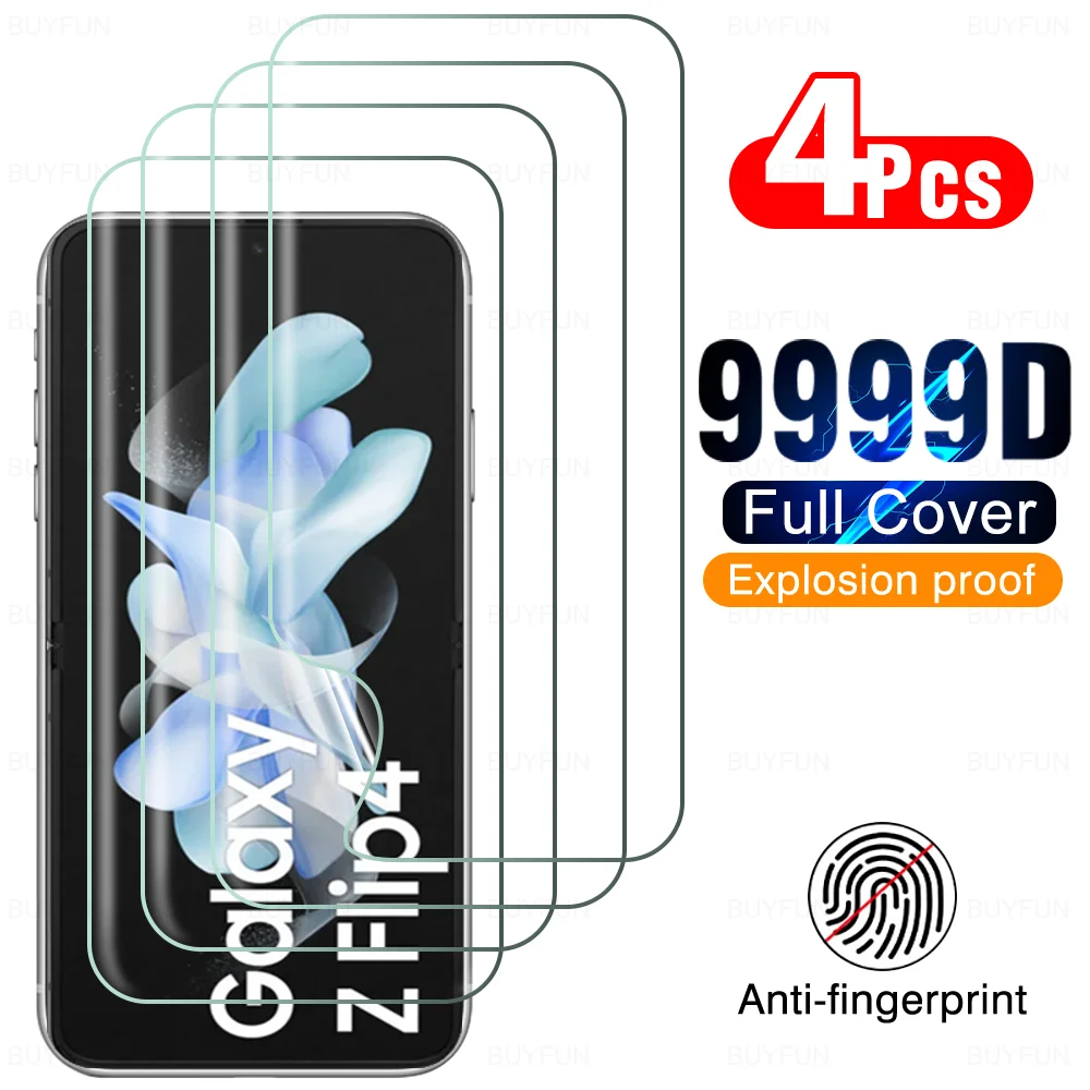 4 Pz Per Samsung Galaxy Z Flip 3 4 Flip3 Flip4 S20 S21 Fe S22 Plus S23 Ultra S10 S10E Pellicola Idrogel Pellicola Proteggi Schermo Non Vetro
