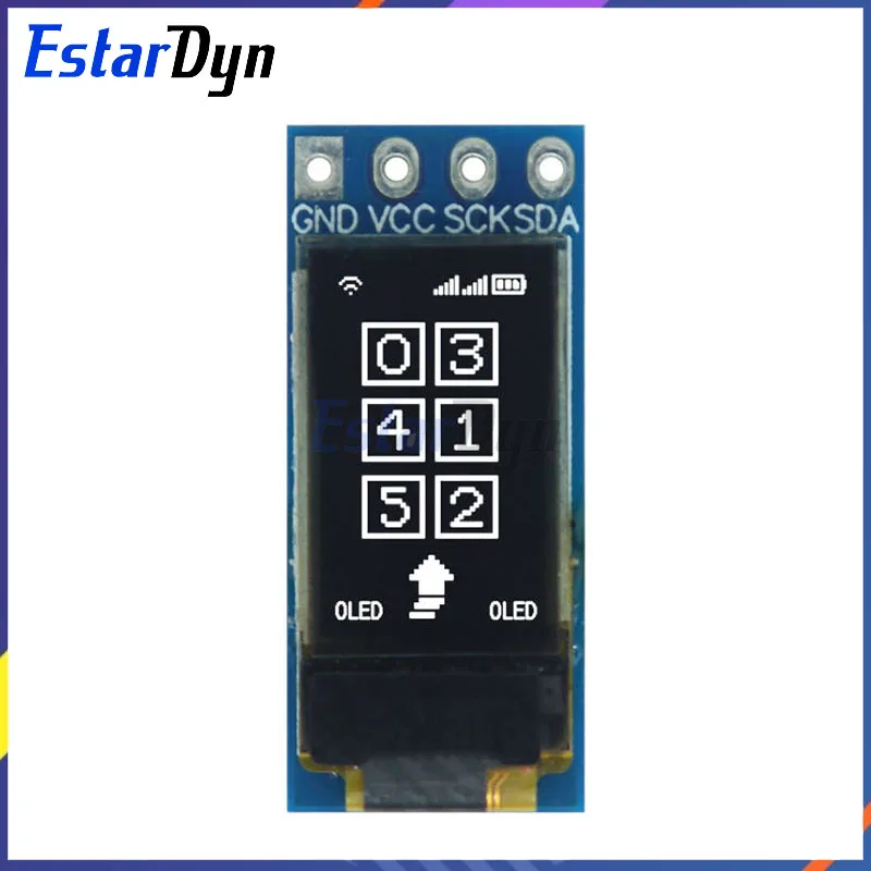 Schermo LCD OLED da 0,5 pollici Estardyn CH1115 piccolo schermo 48*88 display modulo luce bianca schermo verticale IIC - immagine 5