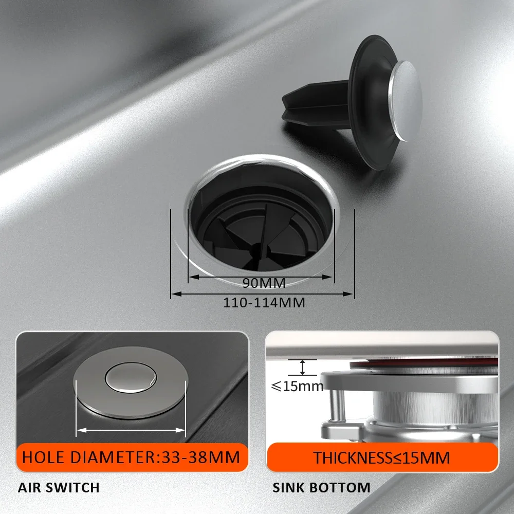 Kitchen Waste Disposal Waste Shredder Machine For Kitchen Sink AC Motor Batch Food Disposers 3