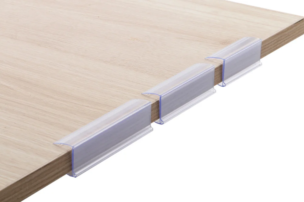 100 Stück transparente PETG-Glasregal-Schilder und Tickethalter – Detail 26
