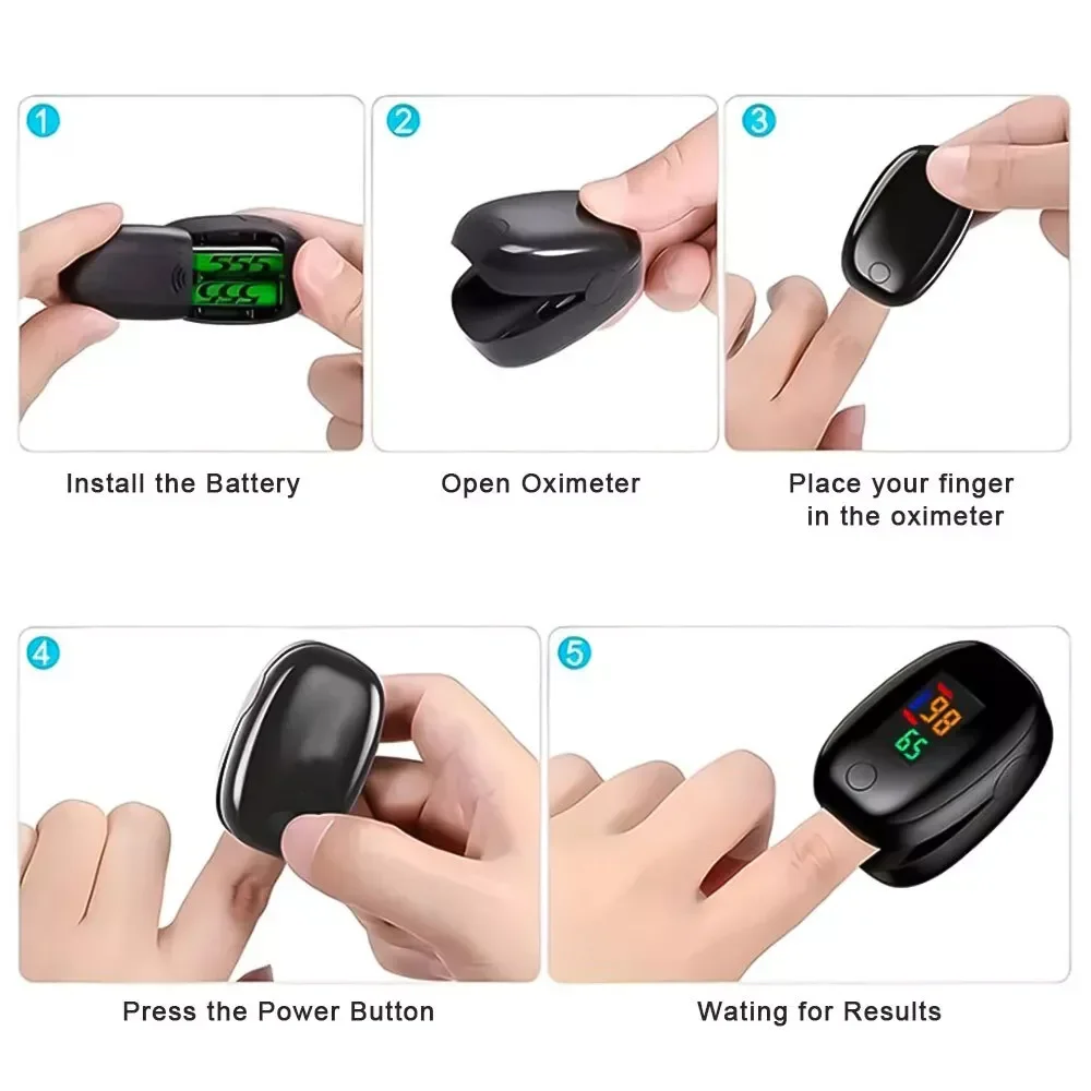 Medical Digital Finger Pulse Oximeter Finger Clip LED Screen Display SpO2 Heart Rate Monitor Blood Oxygen Saturation Meter finger pulse oximeter