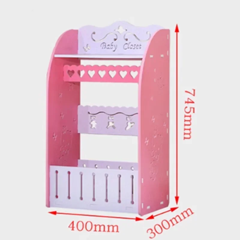 Closet Girl Child Wardrobe Beautiful Princess Style Lockers Child Cabinet Baby Roupeiro De Quarto Infantil Room Furniture
