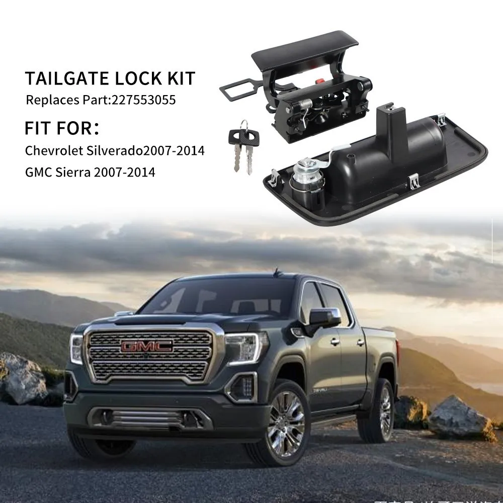 Tailgate Lock Kit W/ Keys For 2007-2014 Chevrolet Silverado GMC - Foto 8